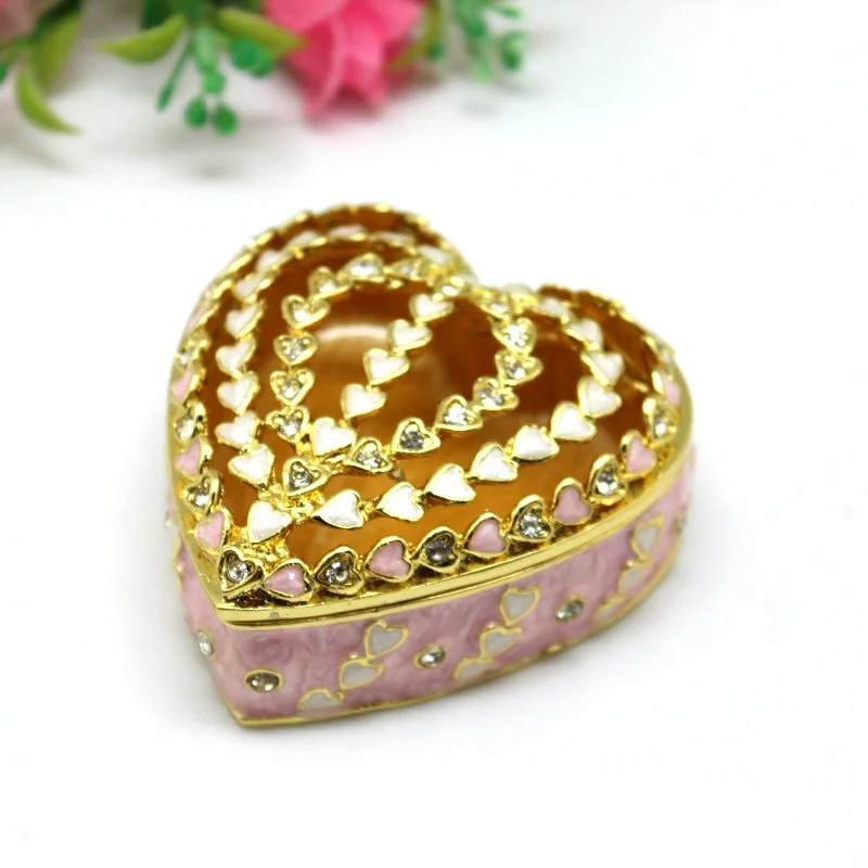 Pewter Heart Shaped Jewelry Box