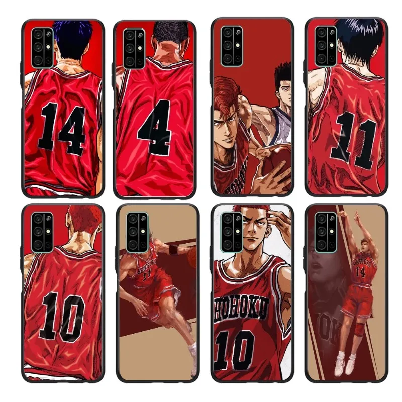 Slam Dunk Sakuragi Phone Case For Honor 50 20 Pro 7C 10i 8A 8X V40 30 X30 Magic 2 Soft Black Cover |
