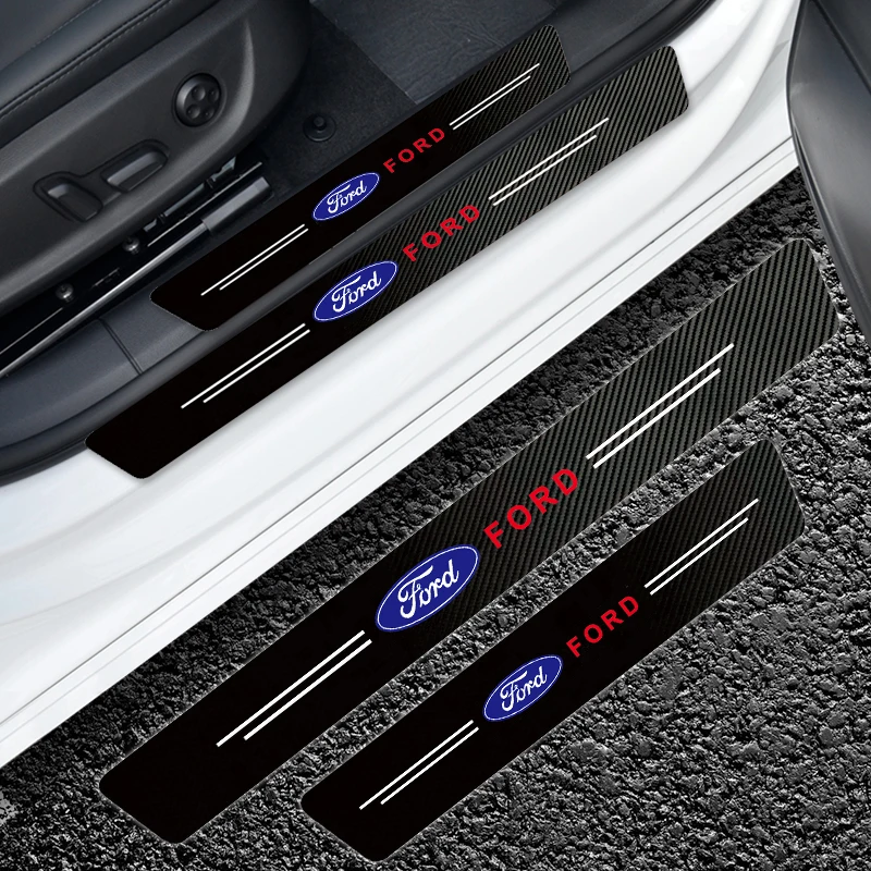 

Car Door Sill Anti Kick Carbon Fiber Protector Sticker for Ford Explorer 5 Focus 2 3 Ranger Mk3 Mk4 Ecosport Fusion Accessories
