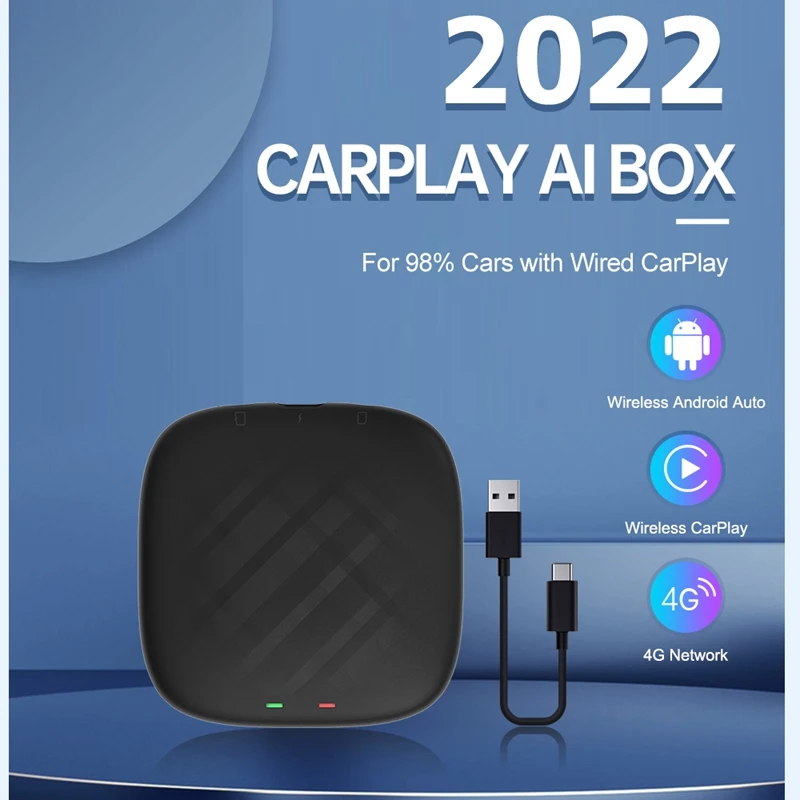 CarPlay Mini Ai Box 4G LTE Wi-Fi беспроводной для Android Авто Youtube Netflix Iptv Smart 4 + 64G Benz Toyota |