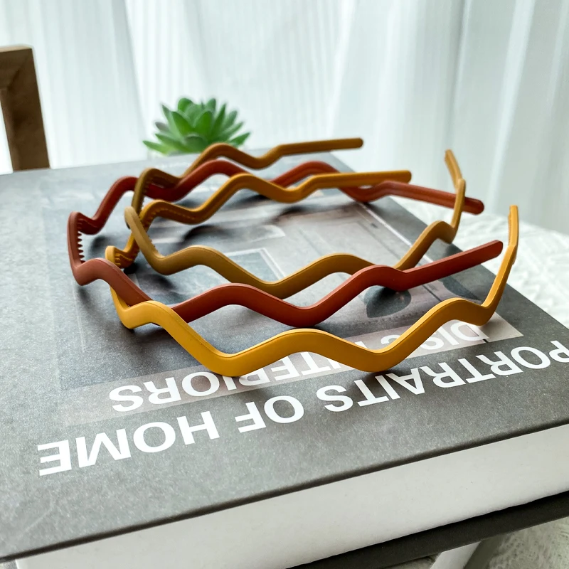 

Простой однотонный ободок для волос, аксессуары для волос для девочек, Матовый ободок, аксессуары для волос, милая заколка для волос с волнистыми краями, повязка на голову