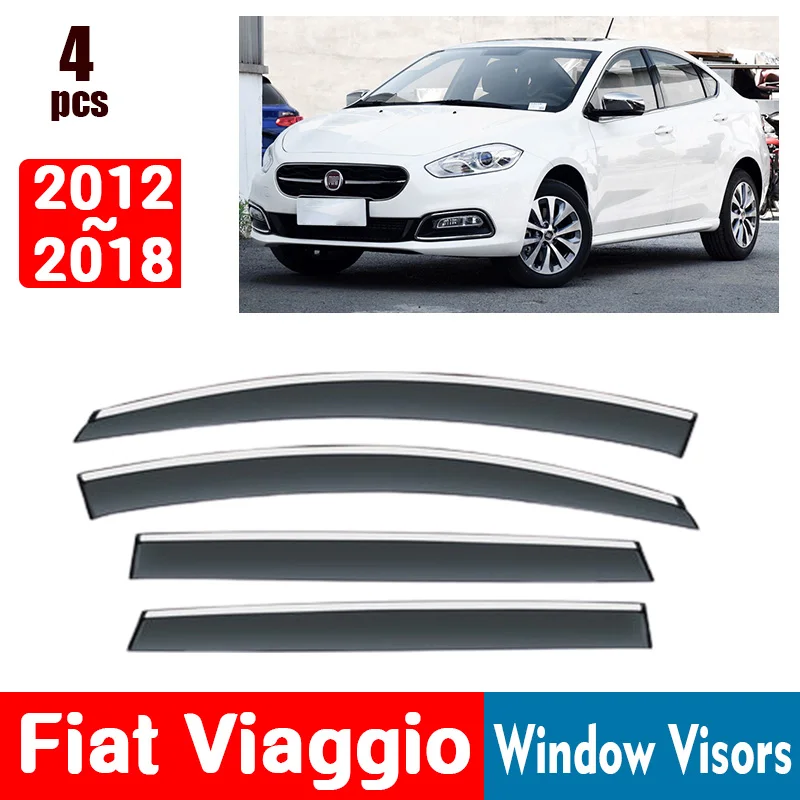 FOR Fiat Viaggio 2012-2018 Window Visors Rain Guard Windows Rain Cover Deflector Awning Shield Vent Guard Accessories 2013 2014