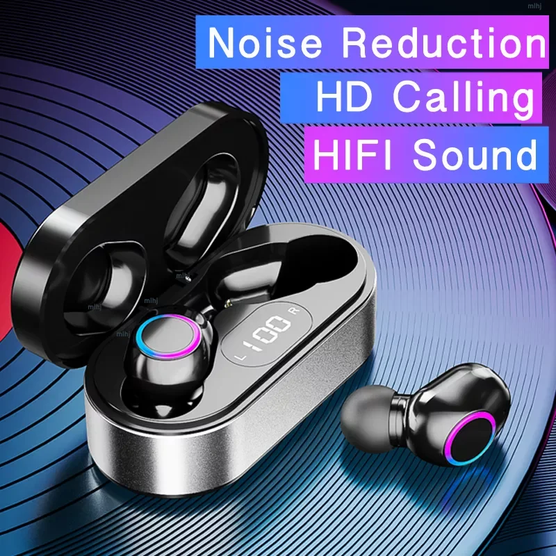 

Bluetooth Earphones HD Calling Wireless Headphones Portable Mini Earbuds Noise Canceling Headsets with Microphone for All Phone