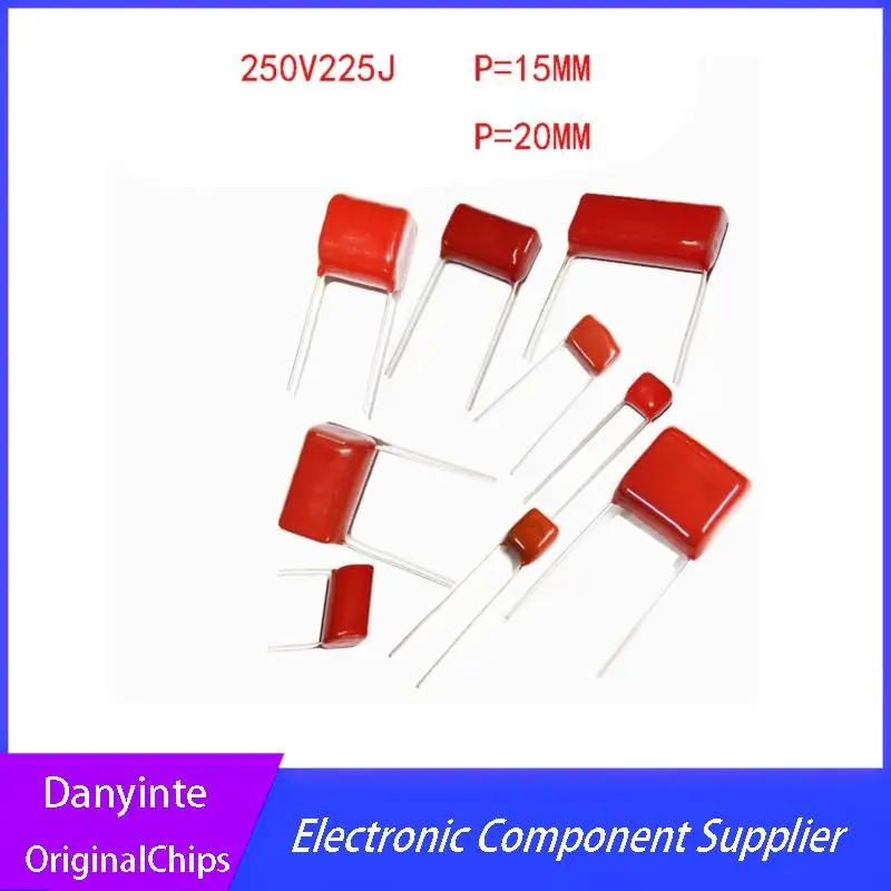 Новинка 10 шт./партия CBB 250V225J 2 UF шаг 15 мм 20 225J 250 В CBB22 полипропиленовый пленочный
