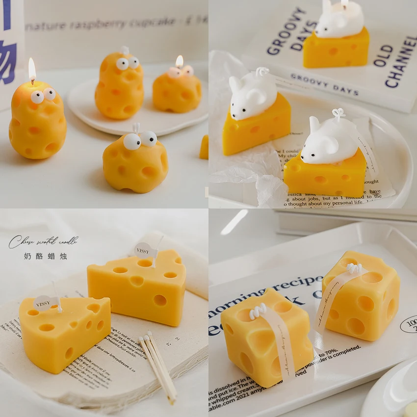 

Guest Gift Candles Cheese Mouse Scented Candles Soy Wax Candles Scented Fragrance for Home Decoration Wedding