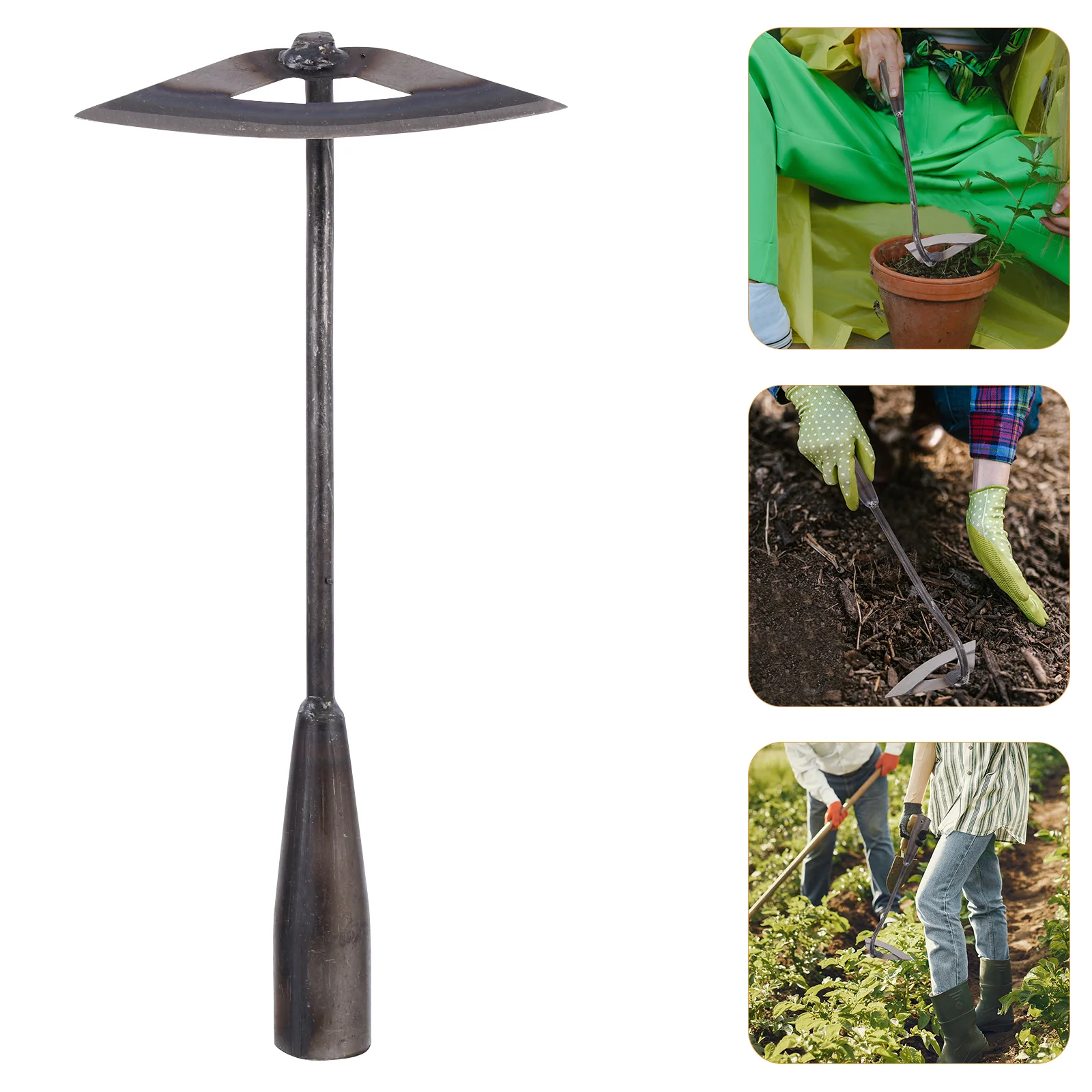 

Digging Tools Hollow Hoe Planting Hand Gardening 36.5X16CM Grass Weeding Steel Outdoor Agriculture Supply