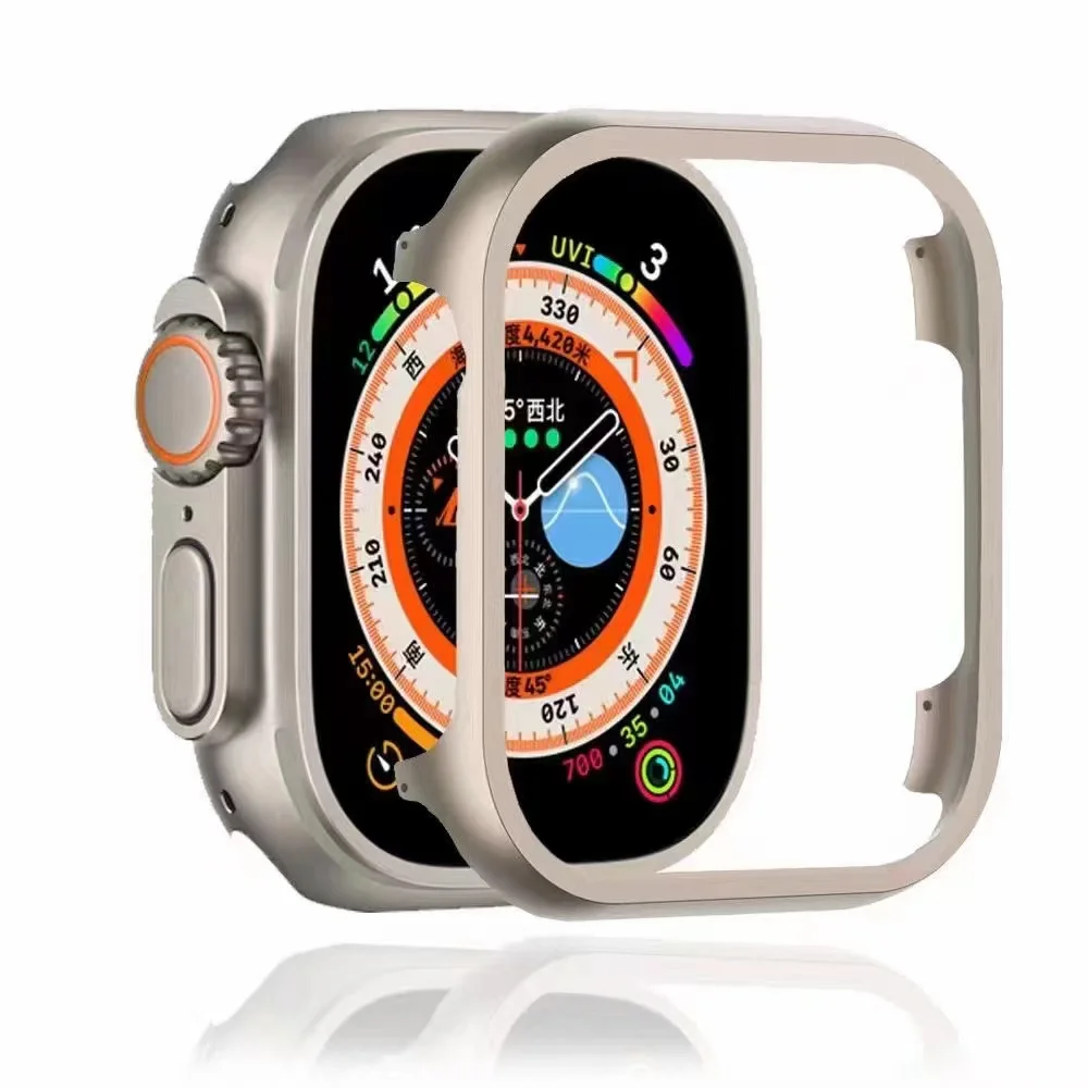 

Металлический чехол для Apple Watch Series Ultra 8 49 мм 7 41 мм 45 мм iWatch 8 6 SE 5 40/44 мм алюминиевый сплав защитный чехол бампер рамка