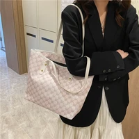 womens tote handbag brand letter pu leather designer shoulder bag luxury large capacity female shopper purse 2022 fashion trend