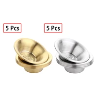 5pcs small condiments bowls sauce dishes food grade 304 stainless steel stackable flared condiments bowls for restaurant home