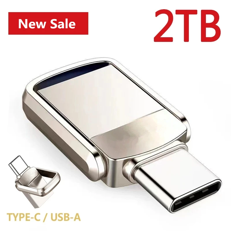 

2TB USB Flash Drives USB 3.0 Metal Flash Drive 1TB Drive C-Type High Speed Pendrive Waterproof USB Portable USB Memory