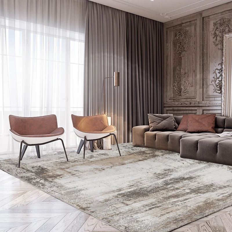

Home Decoration Sofa Coffee Table Mat Nordic Carpet Abstract Gray Turkey Imported Carpet for Living Room Thick Carpet Bedroom