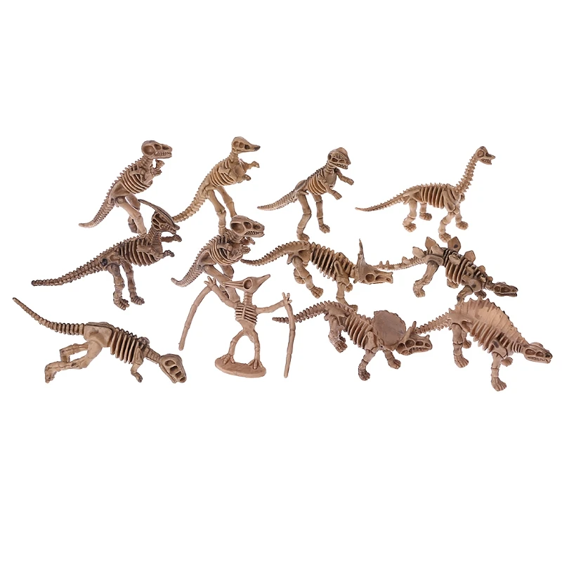 

Simulation Dinosaur Skeleton Models 12pcs Artificial Animal Skull DIy Model Toy