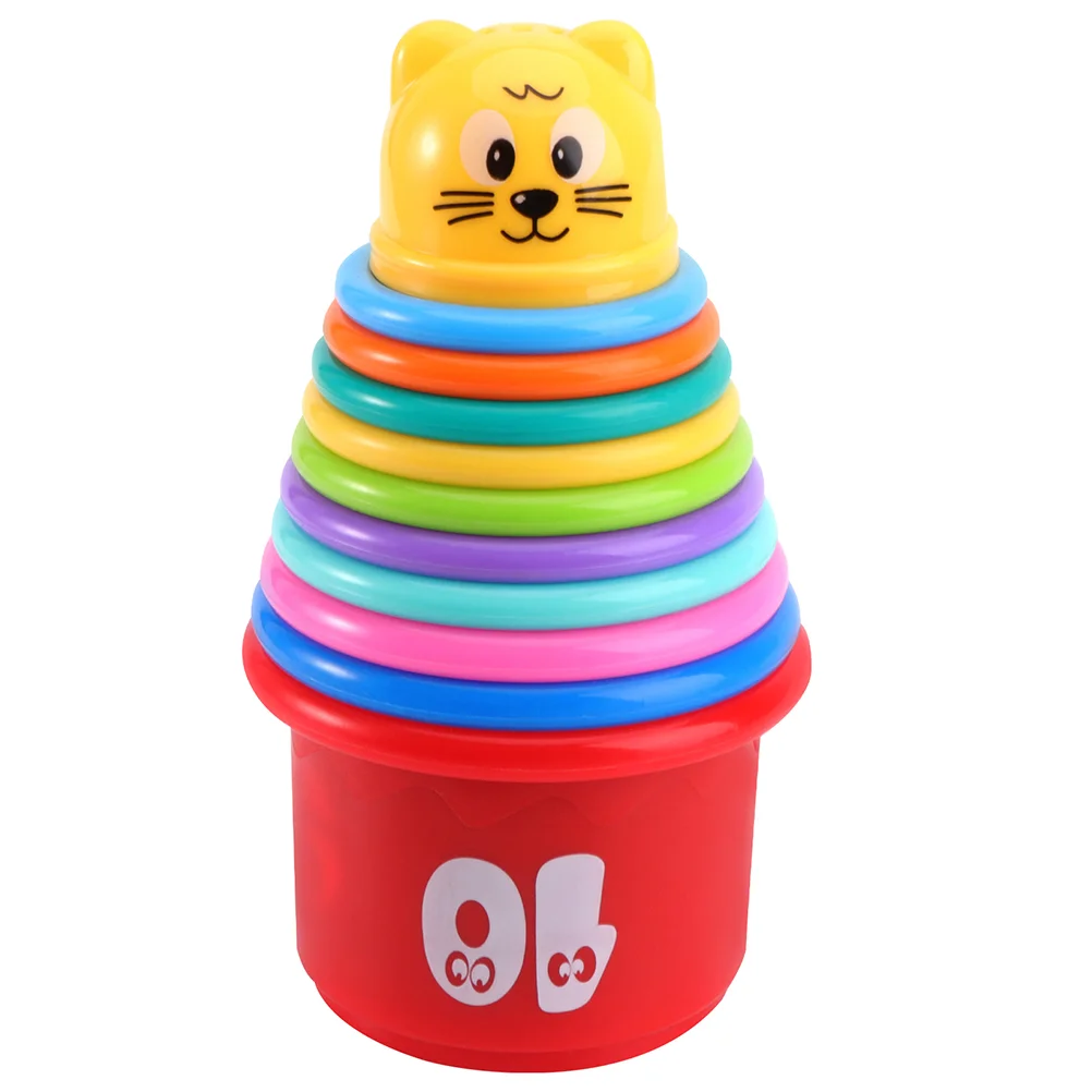 

11 Pcs Bear Stacking Cups Baby Items Stackable Toy Counting Toys Supplies Kids Bathing Nesting and Straw Material Nursery