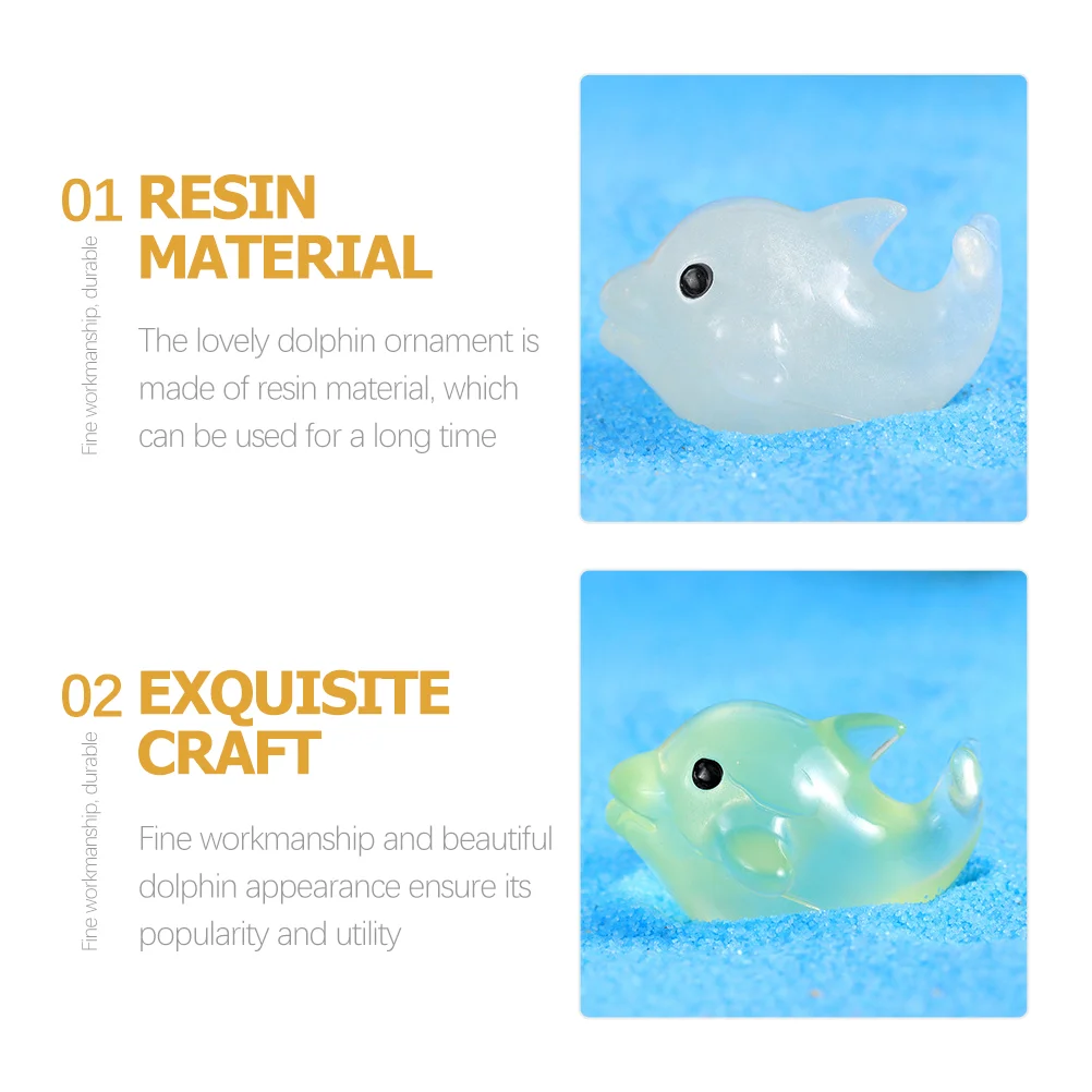 28 шт. микропейзаж дельфин животное реалистичные светящиеся крошечные животные