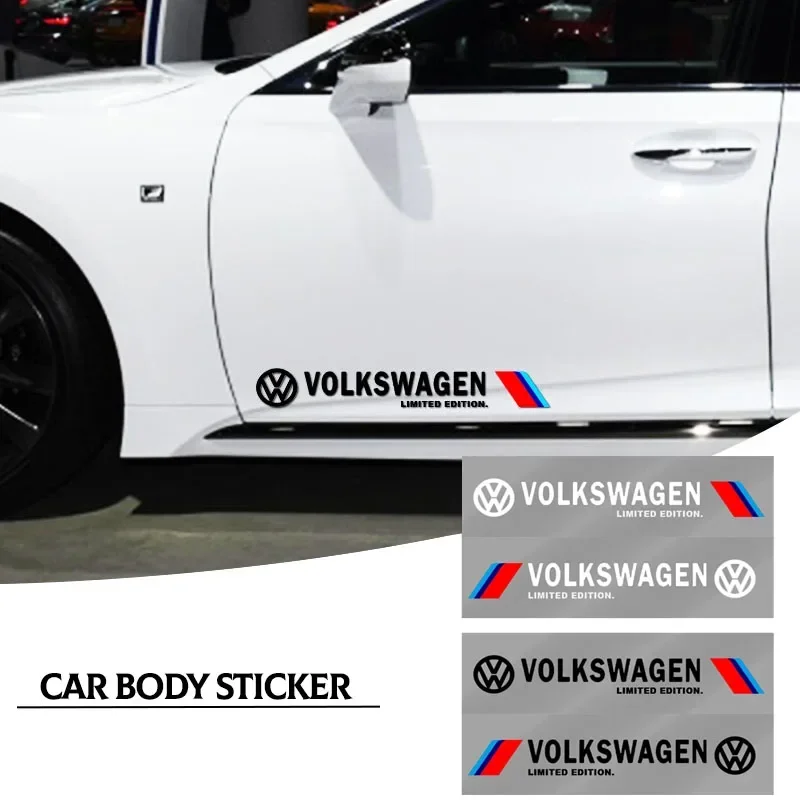 2 шт. наклейка на боковую дверь автомобиля декоративная эмблема для VW Volkswagen R Rline