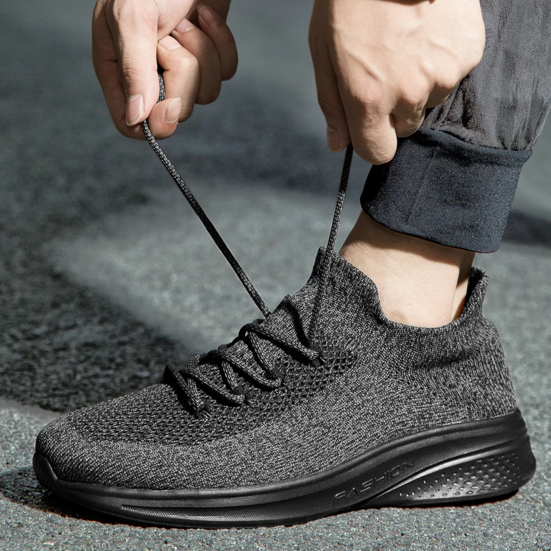 Fashion Sneakers for Men Breathable Mesh Casual  Trend  Leisure Sports Shoes Zapatillas Deportiva Flat Walking Shoes