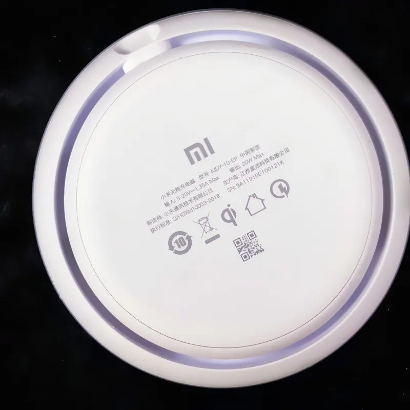 Новое беспроводное зарядное устройство Xiaomi 20 Вт умное быстрое Qi для Mi 9 Mix 3 2s