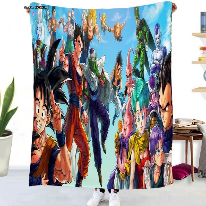 

Мягкое и удобное одеяло с 3D Цифровым принтом, мультяшная серия «Драконий жемчуг», детская спальня, диван, кондиционер, теплое одеяло