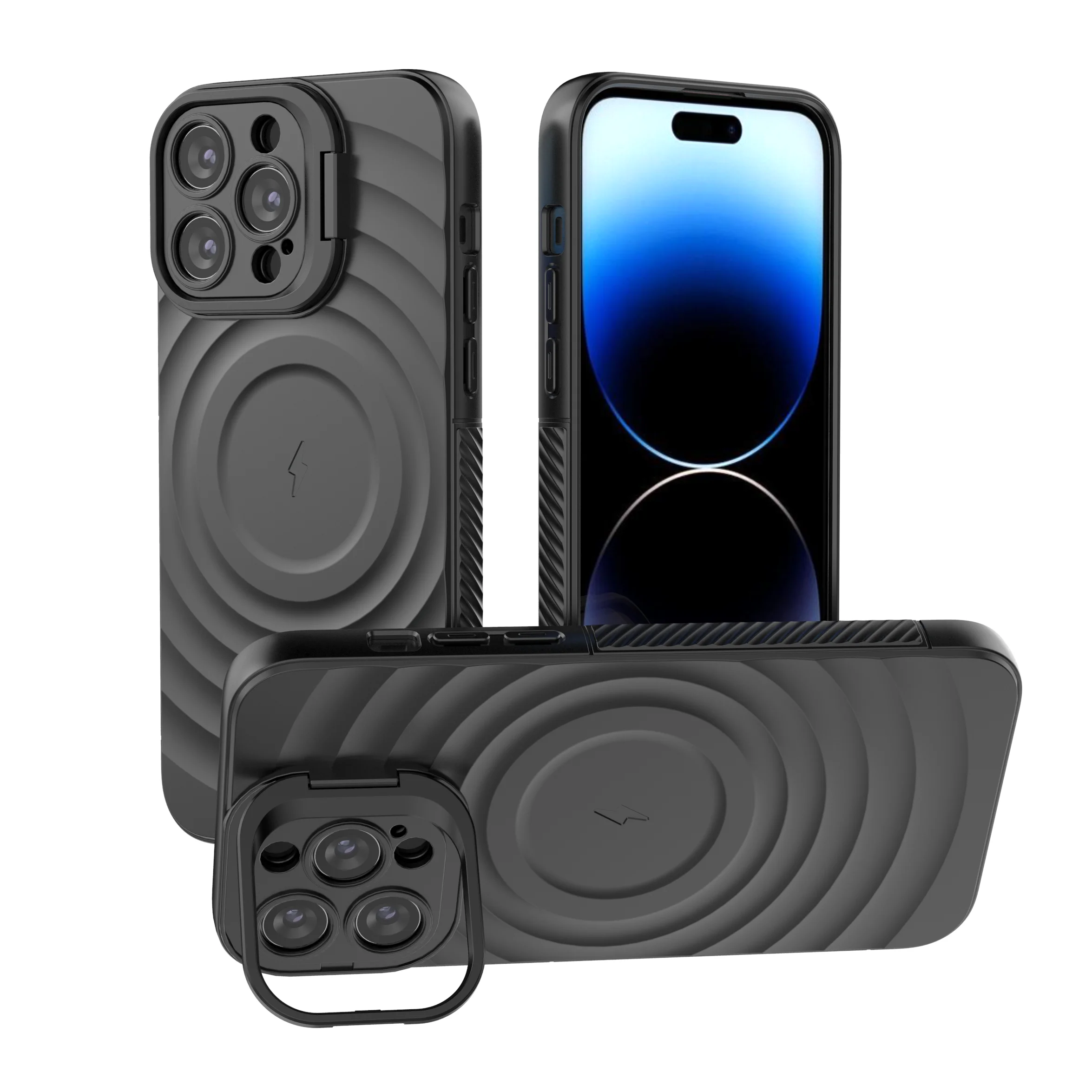 Чехол для телефона Fundas IPhone 16 iphone 15 14 Pro MAX противоударный чехол 13 pro max Waving Megnetic TPU
