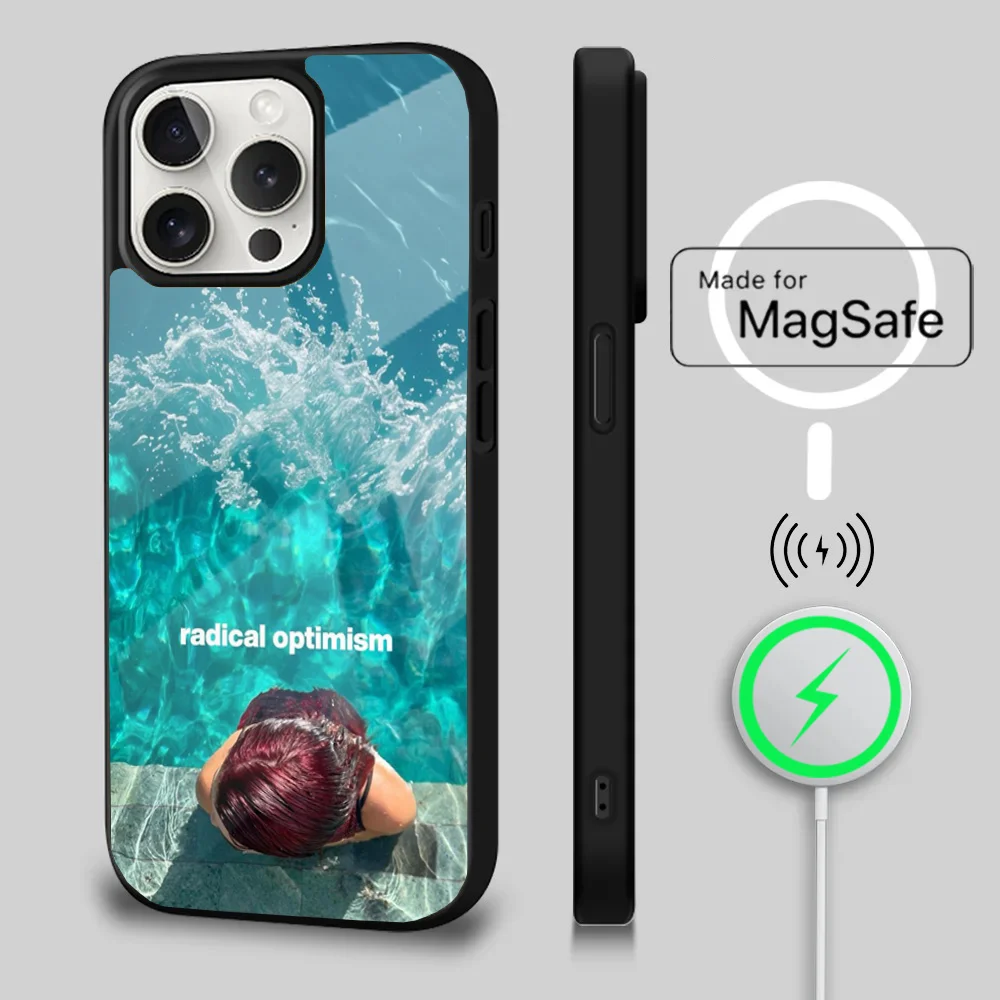 D-Dua L-Lipa Radical Optimism Phone Case For iPhone 16 15 14 13 12 11 Plus Pro Max Mini Magsafe Magnetic Wireless Charging