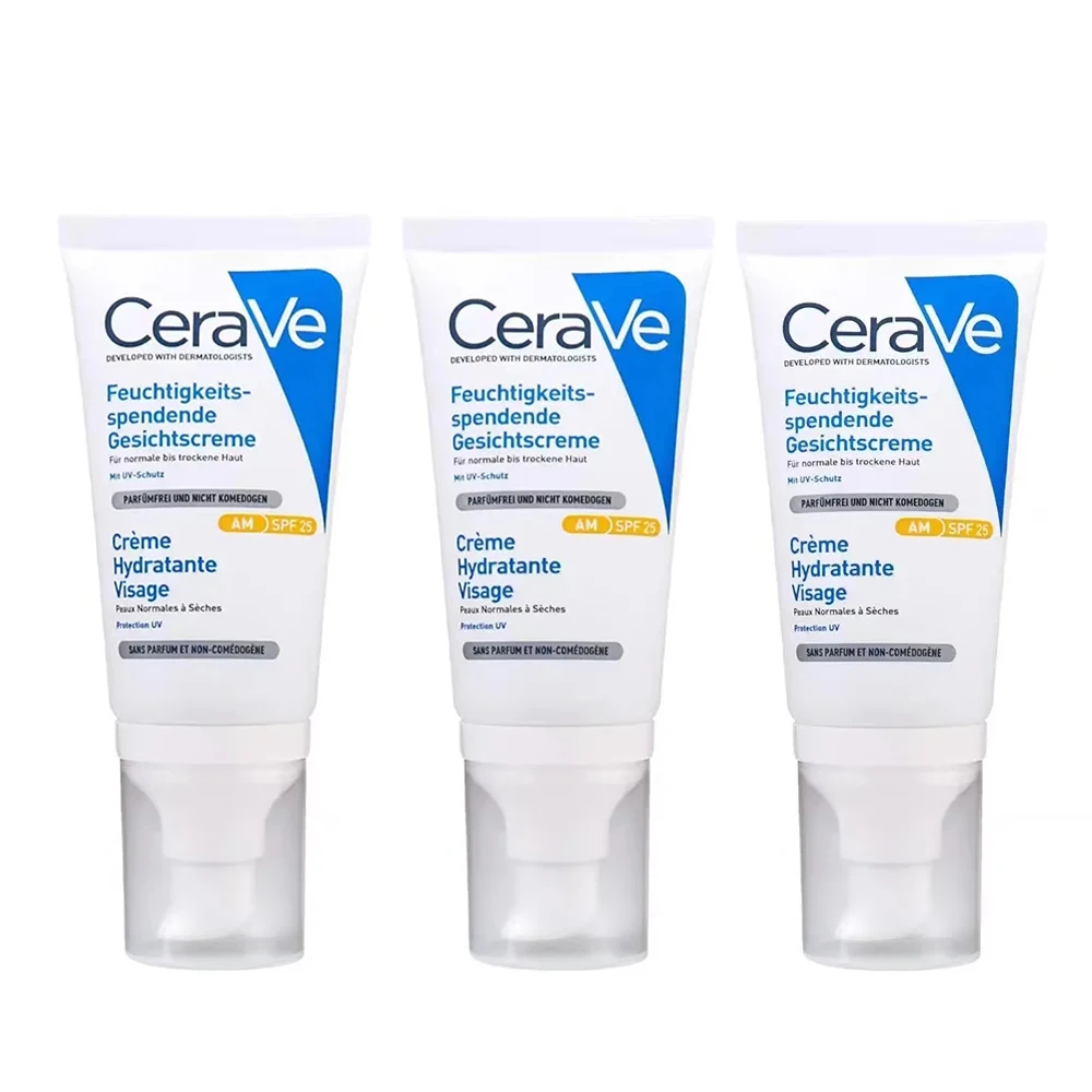 

3PCS CeraVe Facial Repair Lotion Moisturizer Tighten Improve Pores Repair Sensitive Skin Hydrating Cream 52ml Skincare