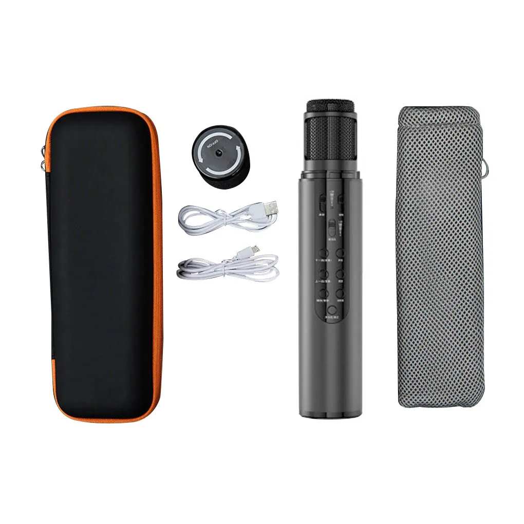 

Karaoke Microphone Voice Change Handheld KTV Condenser Wireless Bluetooth 4.2 Audio Mic, Red