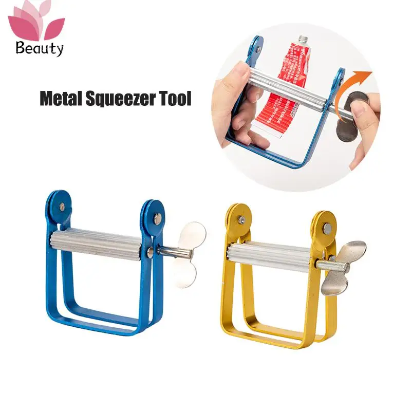 

1Pcs Lazy Toothpaste Dispenser Tube Squeezer Bathroom Metal Squeezer Tool Hair Color Dye Cosmetic Paint Squeezer Tube Tightener
