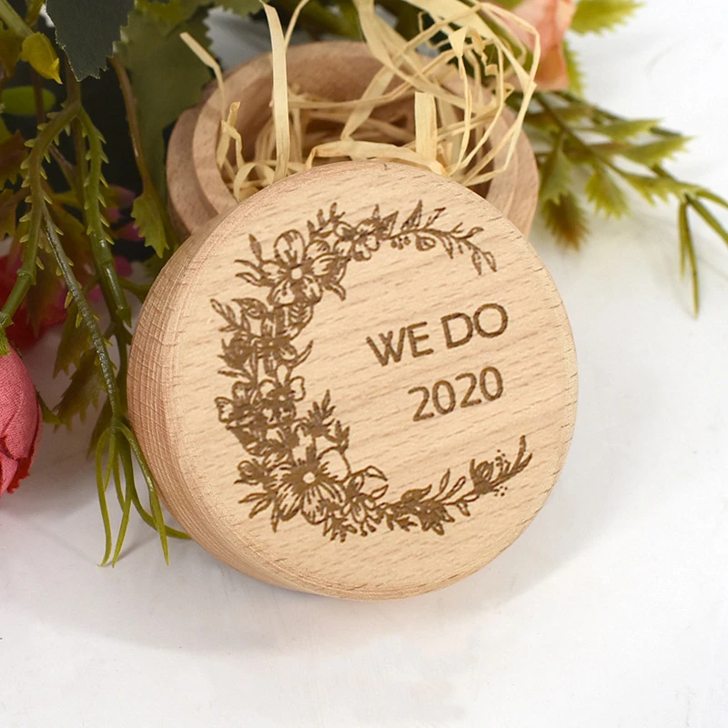 

Solid Wooden Wedding Ring Stud Earring Pendant Storage Box WE DO Display Stand Gift Souvenir Film Shooting Props Wholesale