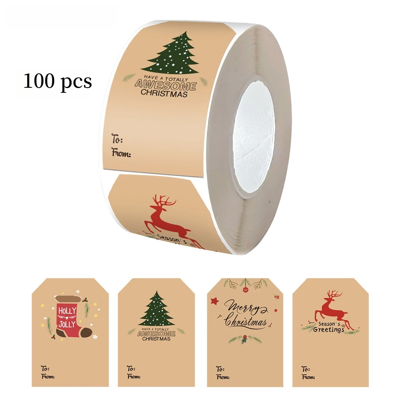 

Рождественские наклейки Санта Клаус для подарков