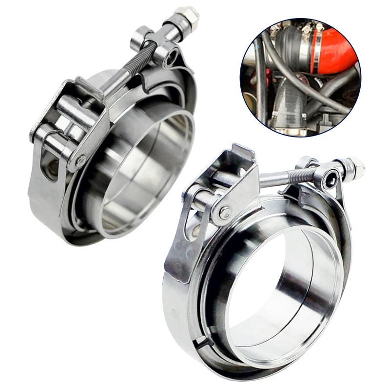 304 нержавеющая сталь 3/4 дюйма V-образный зажим Turbo выхлопная труба Vband Мужской