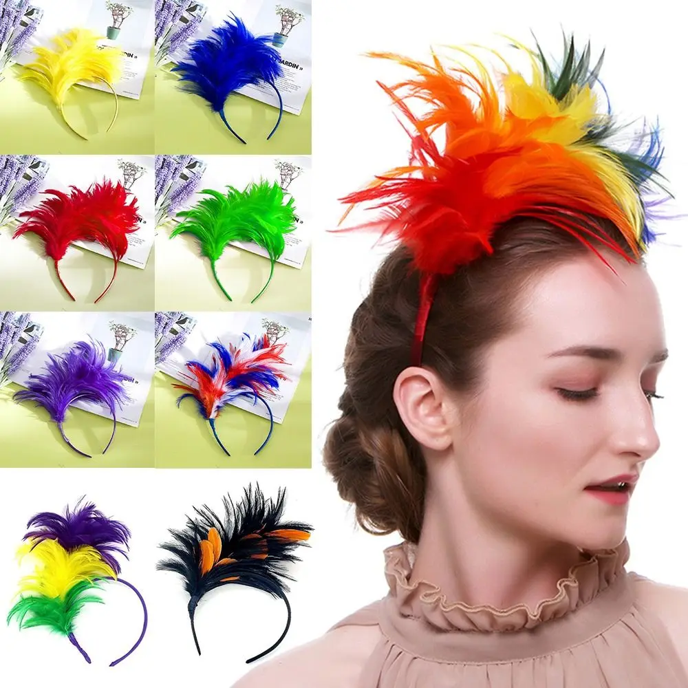 

Fashion Boho Performance Hair Band Head Decoration Halloween Festival Hair Accessories Feather Hairband