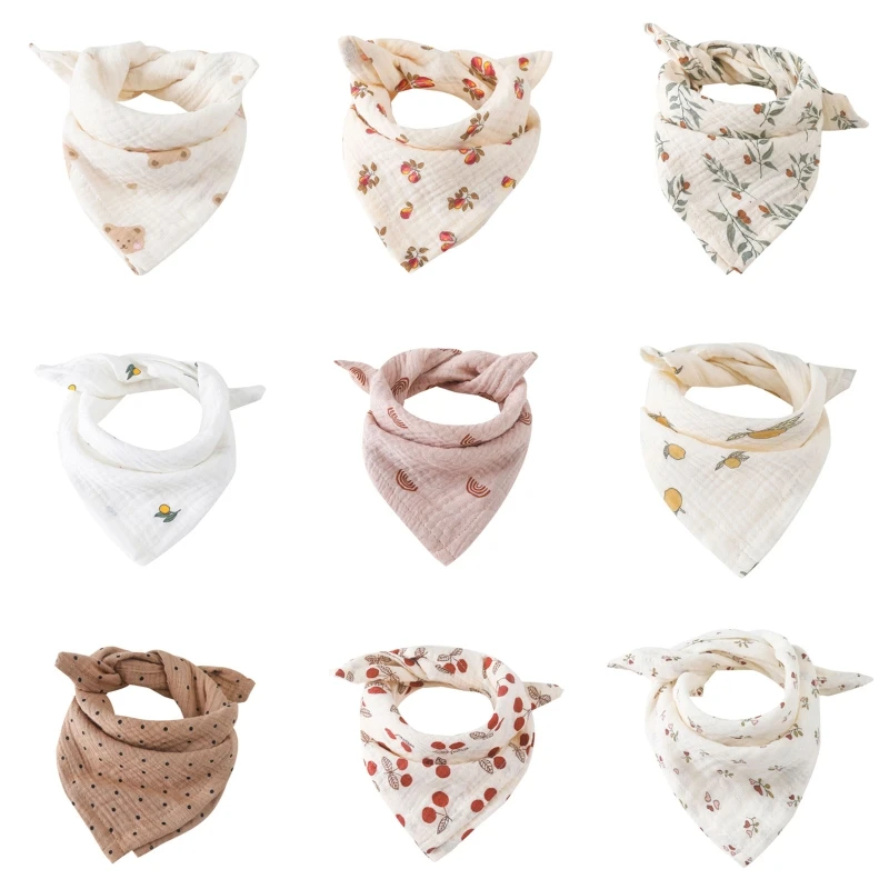

Baby Bib Floral Handkerchief Feeding Burp Cloth Boy Girl Bib Nursery Room Supply M89C