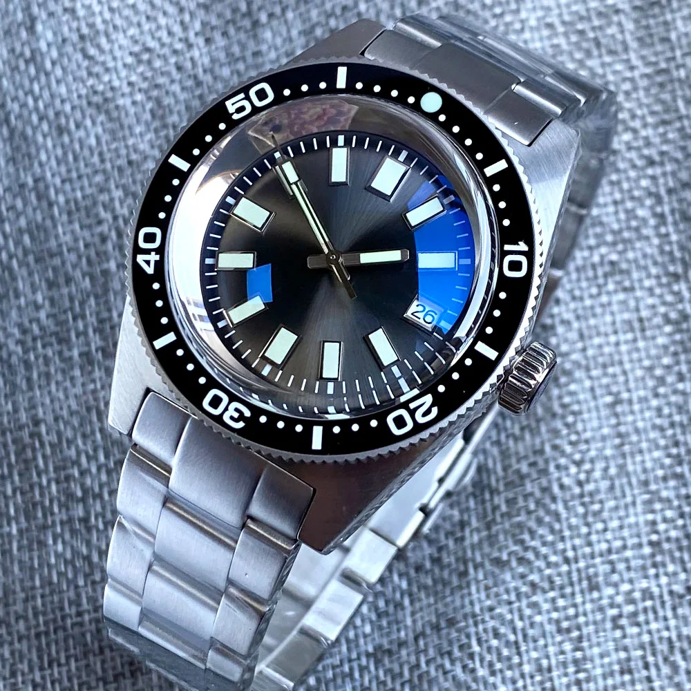 Фото Tandorio Dive Мужские часы 62mas Механические наручные часы NH35A PT5000 Механизм AR Куполообразное сапфировое стекло Водонепроницаемые спортивные стальные часы №2