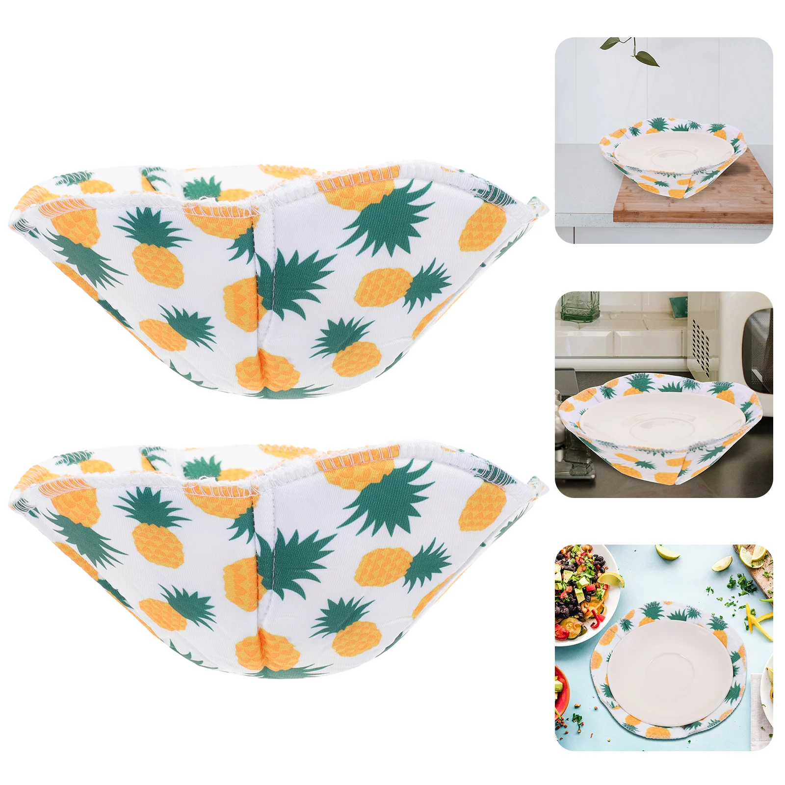 

2 Pcs Thermal Bowl Holder Microwave Safe Safes Kids Heater Resisting Covers Anti-slip Holders Polyester Cotton Coat Child Stand