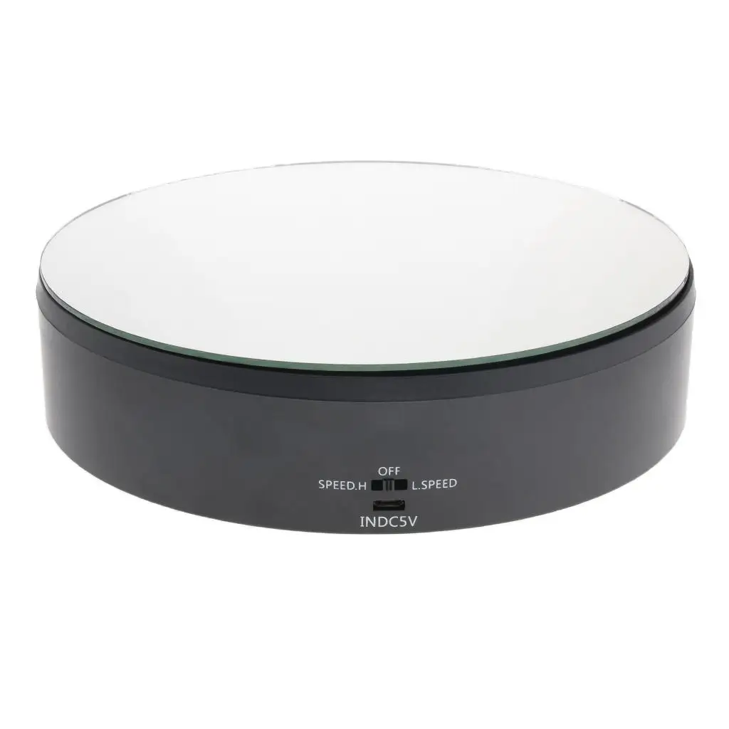 

2 Speeds USB/Battery Powered 360° Rotating Rotary Display Stand Turntable for Retail Stores Supermarkets Exhibitions