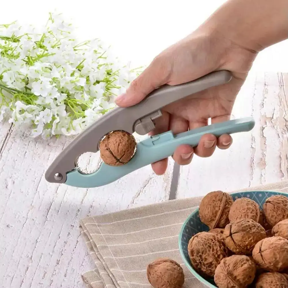 

1PCs Portable Nut Cracker Kitchen Gadgets Tool Sheller Plier Metal Opener Nutcracker Kitchen Opener Accessories Walnut U6Q3