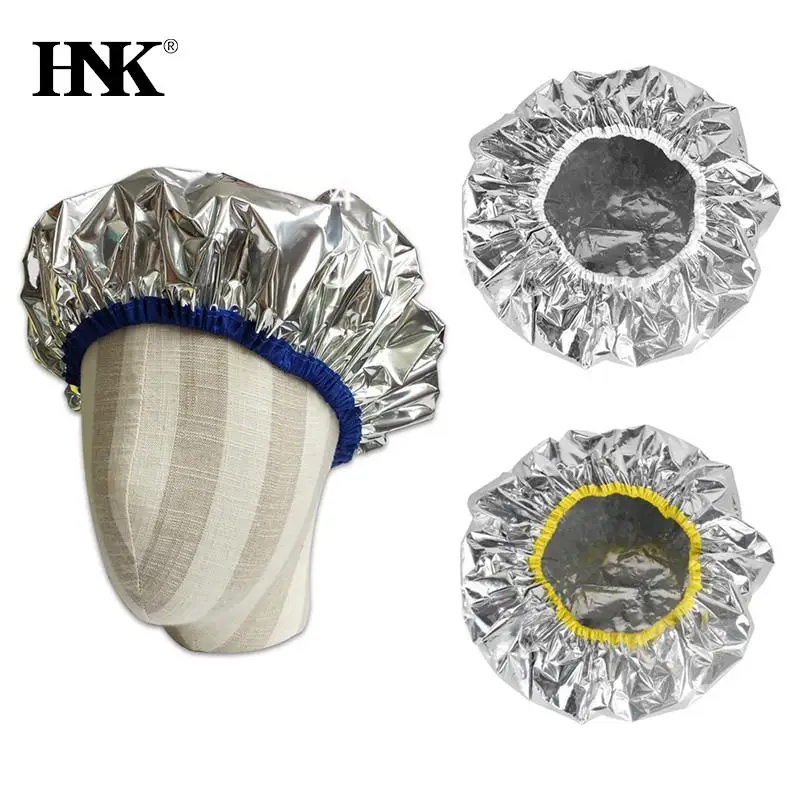 27/28/30cm In Diameter Shower Cap Heat Insulation Aluminum Foil Hat Elastic Bathing Cap For Women Hair Salon Bathroom