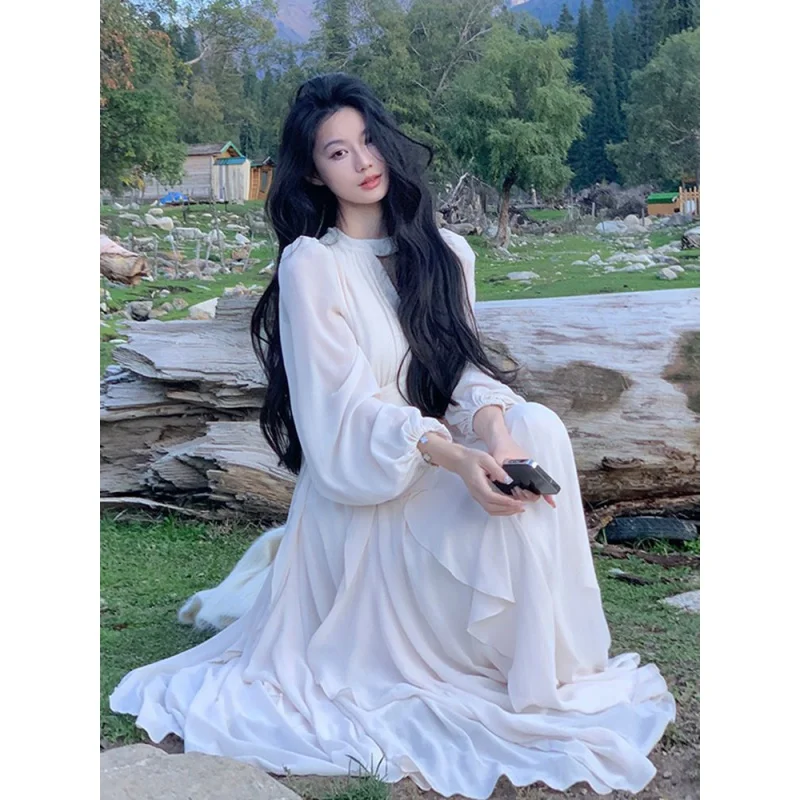 

Женское платье с оборками на подоле, новое весенне-осеннее французское облегающее длинное платье, Необычные плиссированные платья для выпускного вечера для женщин, элегантное платье 2023