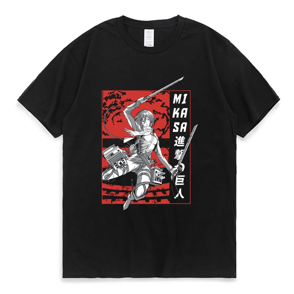 

Japanese Anime Attack on Titan T Shirt Shingeki No Kyojin Eren Yeager T-shirt Manga Cartoon Titans Attack Graphic Tshirt Unisex