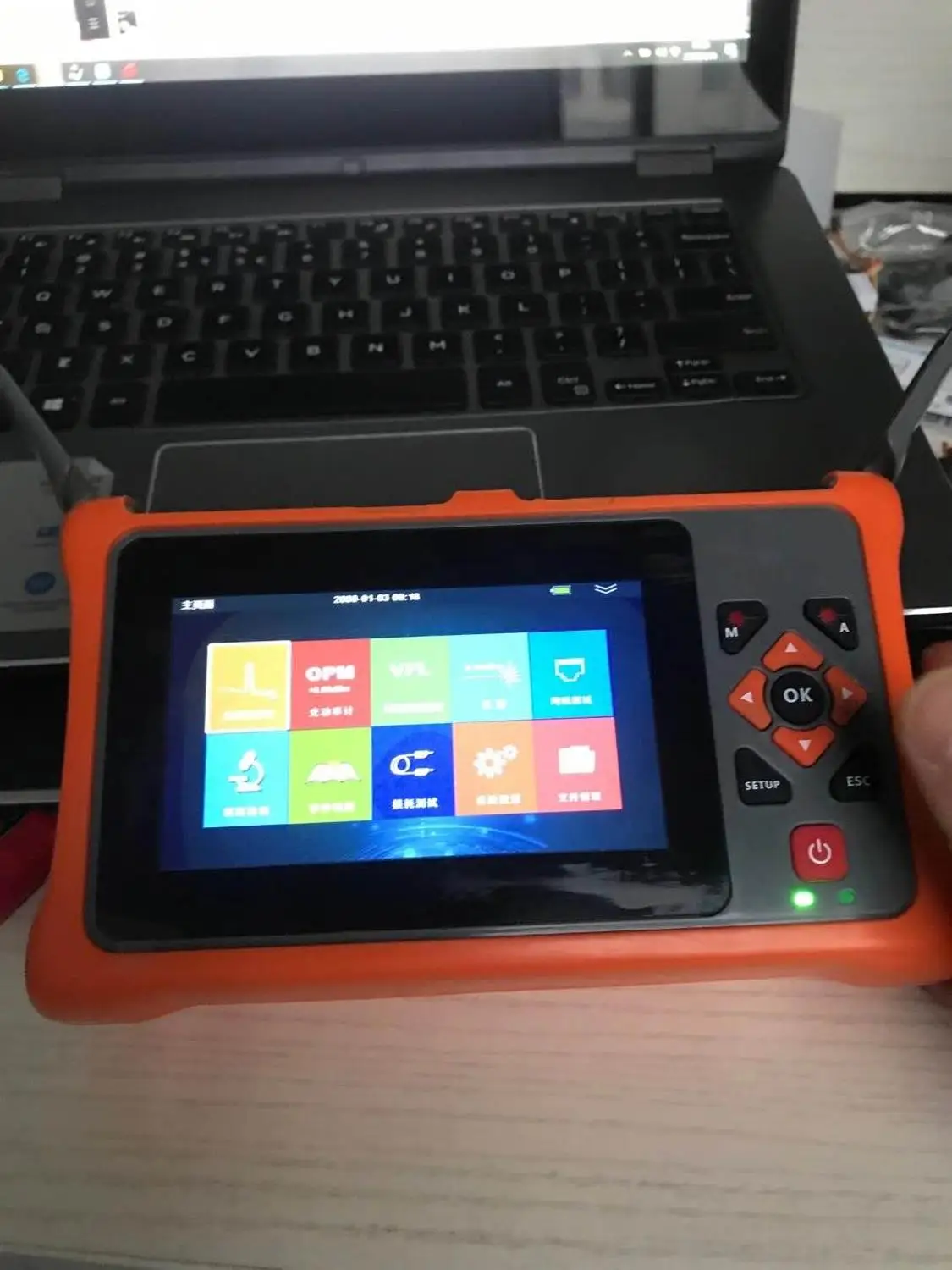 Pro Mini OTDR Reflectometer with OPM OLS VFL Tester Touch Screen 1310nm 1550nm Fiber Optic OTDR for GPON EPON Live Test