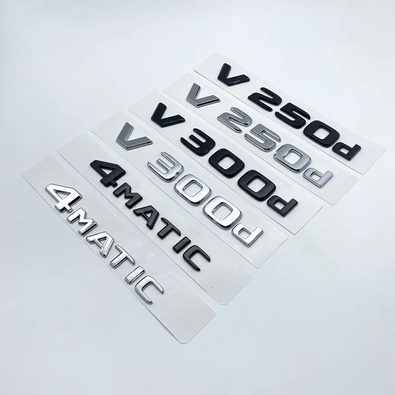 

2017 букв V250d V300d, ночное издание, фотография для Mercedes Benz V Class W447, автомобильная фотография, табличка с логотипом, наклейка