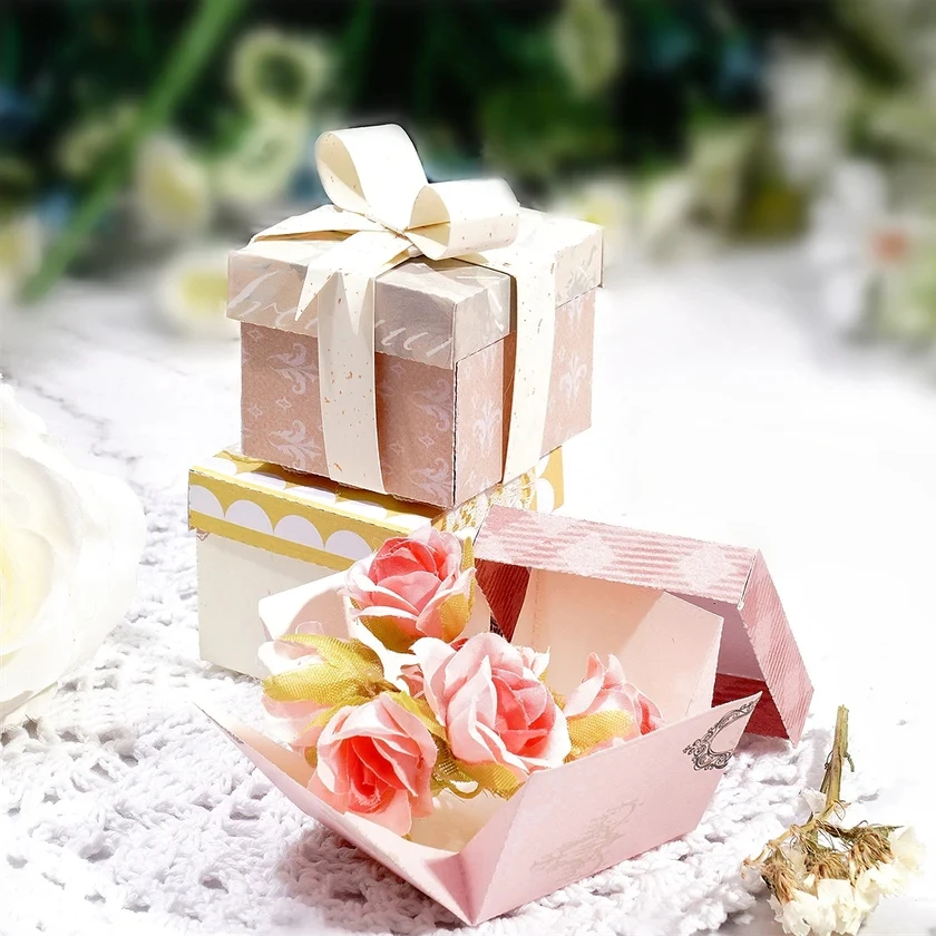 3D квадратная Подарочная коробка металлические высечки набор высечек для