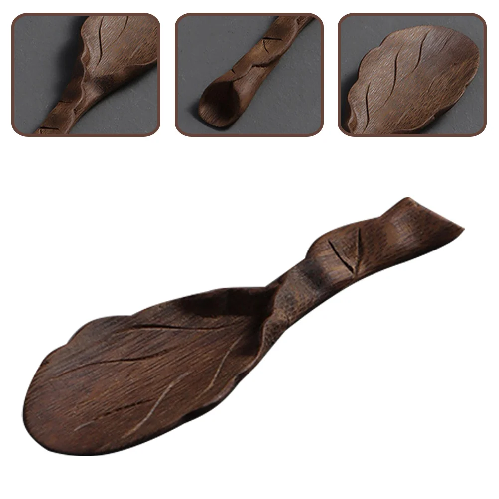 Бамбуковая резная чайная ложка натуральная ручной работы |