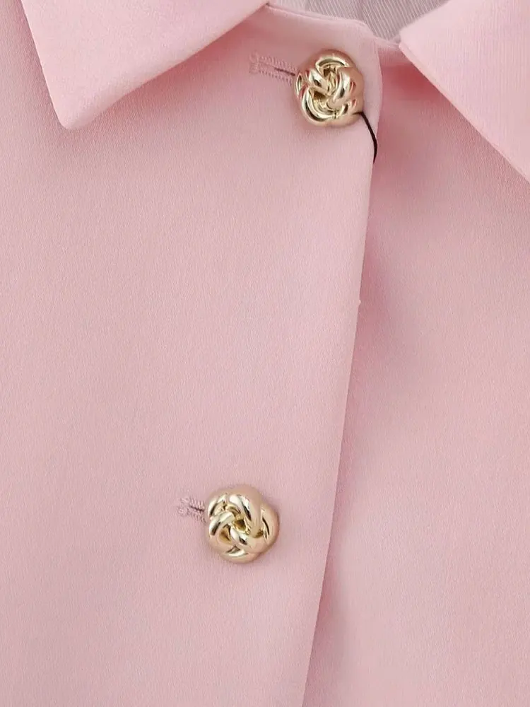 Женский офисный костюм-двойка свободный пиджак с длинным рукавом и шорты