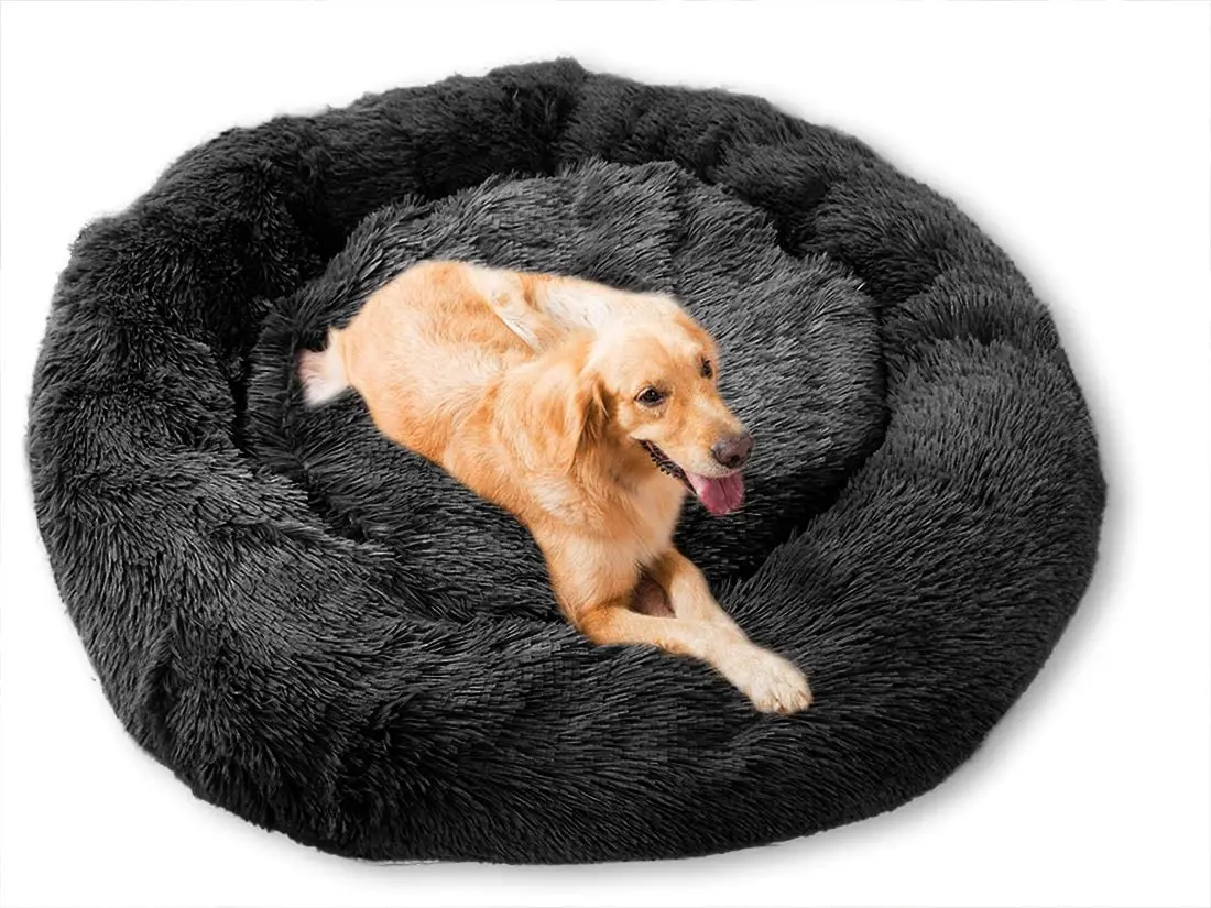 

Pet Bed For Dog Extra Large Dog Round Kennel Breathable Solid Houses For Large Dogs Cat Beds Plush Donut Sleeping Bag Anti-Slip