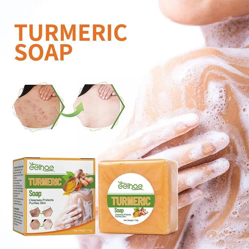 

Turmeric Spot Face Cleansing Soap Anti Acne Skin Brighten Soap Whitening Dark Turmeric Face Care Body Bar Remove Spots Soap W4K1