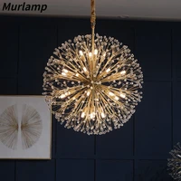 nordic light luxury led crystal chandelier modern living room bedroom dining room chandelier indoor lighting decorative lamp