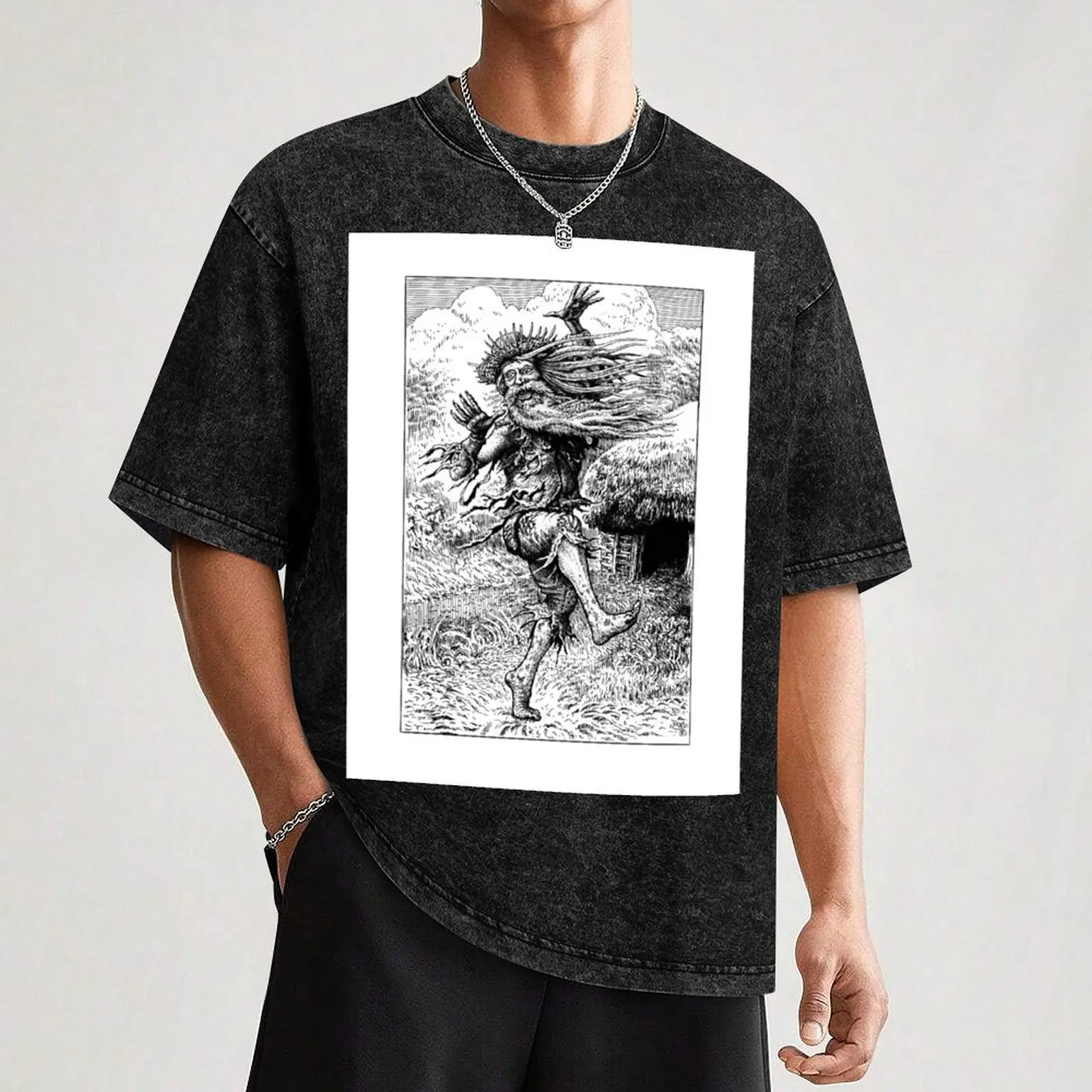 Футболка с рисунком сумасшедшего мешковатые рубашки винтажная одежда большие и