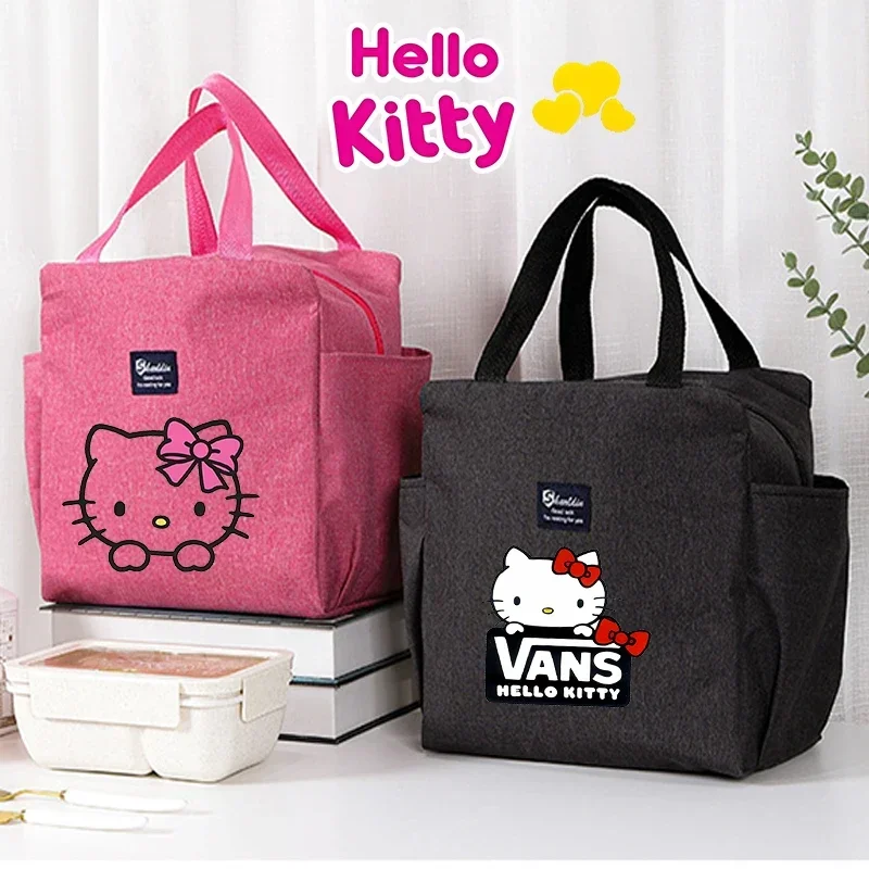 Сумки для обеда Hello Kitty аниме Sanrio сумка пикника мультяшный изолированный пакет