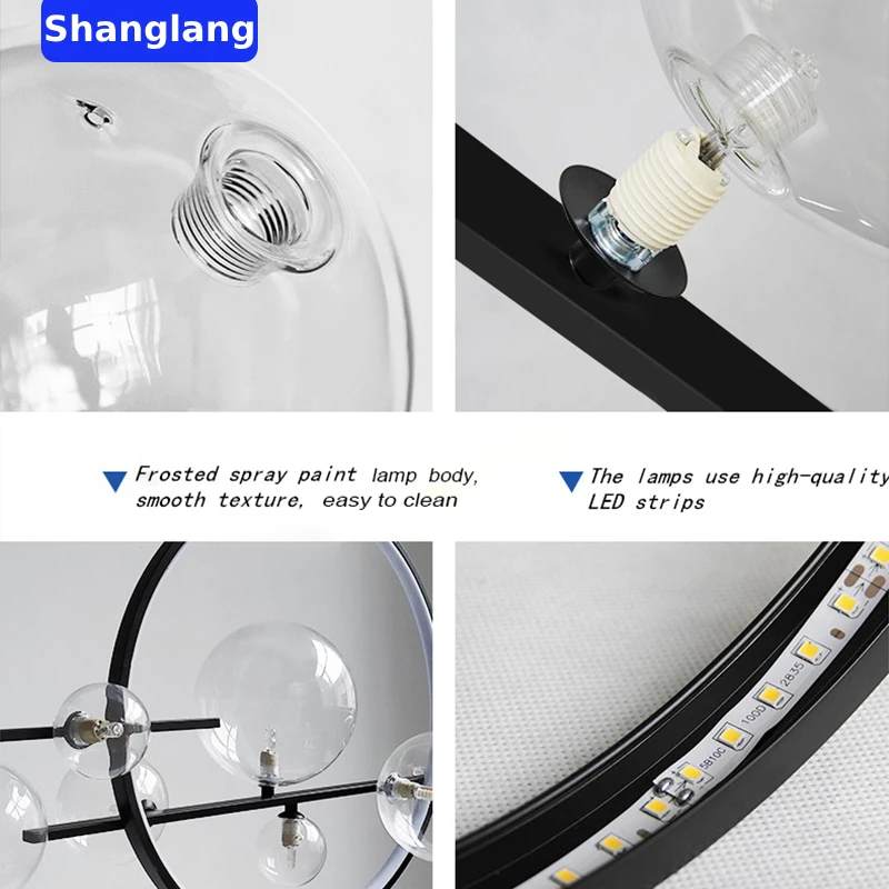 Современная светодиодная потолочная новинка стеклянная пузырьковая люстра